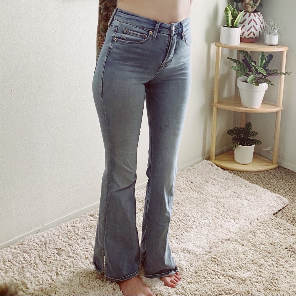 Good American Good Flare Light Wash Jeans